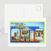 Carte Postale Salutations vintages de l'Ohio (Devant / Derrière)