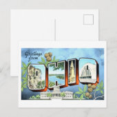 Carte Postale Salutations vintages de l'Ohio (Devant / Derrière)