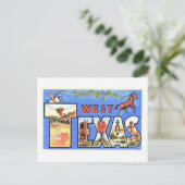 Carte Postale Salutations vintages de l'ouest du Texas (Debout devant)