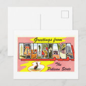 Carte Postale Salutations vintages de Louisiane (Devant / Derrière)