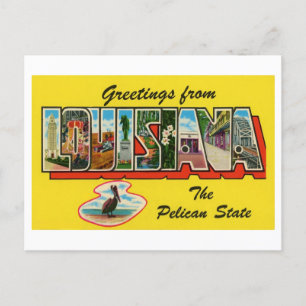 Carte Postale Salutations vintages de Louisiane