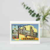 Carte Postale Salutations vintages de Montpelier, Vermont (Debout devant)