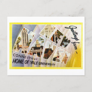Carte Postale Salutations vintages de New Haven, Connecticut,