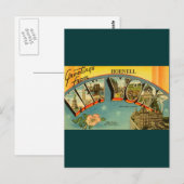 Carte Postale Salutations vintages de New York (Devant / Derrière)