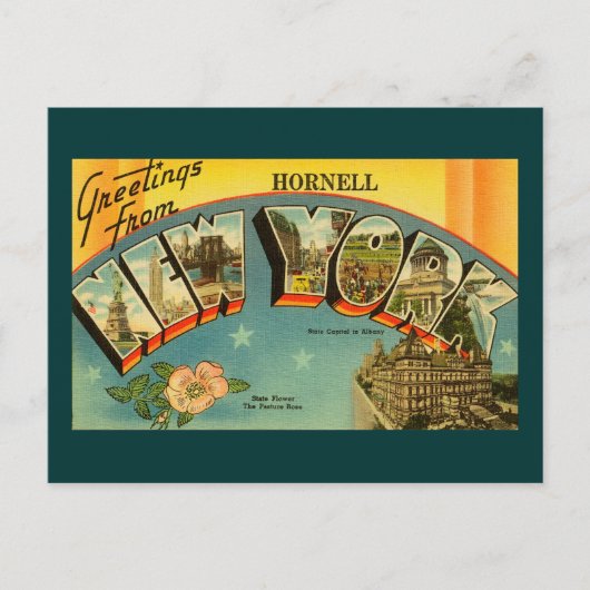 Carte Postale Salutations vintages de New York (Devant)