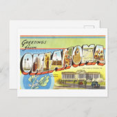 Carte Postale Salutations vintages de Oklahoma (Devant / Derrière)