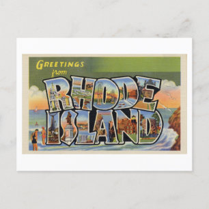 Carte Postale Salutations vintages de Rhode Island Postcard
