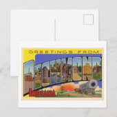Carte Postale Salutations vintages de Richmond, Indiana (Devant / Derrière)