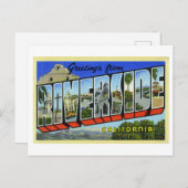 Carte Postale Salutations vintages de Riverside, Californie (Devant / Derrière)