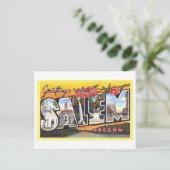 Carte Postale Salutations vintages de Salem, Oregon (Debout devant)