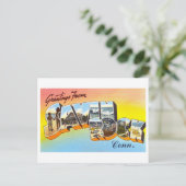 Carte Postale Salutations vintages de Savin Rock, Connecticut, (Debout devant)