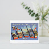 Carte Postale Salutations vintages de St. Louis, Missouri (Debout devant)