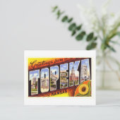 Carte Postale Salutations vintages de Topeka, Kansas (Debout devant)