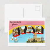Carte Postale Salutations vintages de Utah (Devant / Derrière)