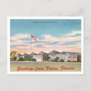 Carte Postale Salutations vintages de Venise, Floride