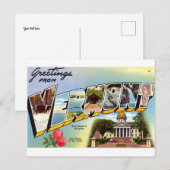 Carte Postale Salutations vintages de Vermont Travel (Devant / Derrière)