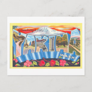 Carte Postale Salutations vintages de Yakima, Washington