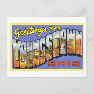 Carte Postale Salutations vintages de Youngstown, Ohio