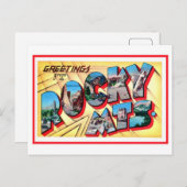 Carte Postale Salutations vintages des Rocheuses (Devant / Derrière)