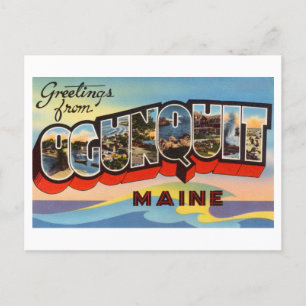 Carte Postale Salutations vintages d'Ogunquit, Maine