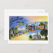 Carte Postale Salutations vintages du Connecticut (Devant / Derrière)
