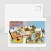 Carte Postale Salutations vintages du Kansas (Devant / Derrière)