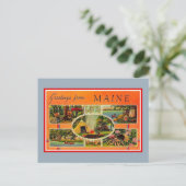 Carte Postale Salutations vintages du Maine (Debout devant)