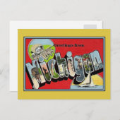 Carte Postale Salutations vintages du Michigan (Devant / Derrière)