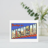 Carte Postale Salutations vintages du Michigan (Debout devant)