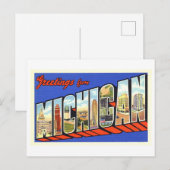 Carte Postale Salutations vintages du Michigan (Devant / Derrière)