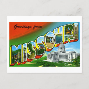 Carte Postale Salutations vintages du Missouri