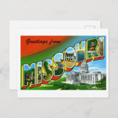Carte Postale Salutations vintages du Missouri (Devant / Derrière)