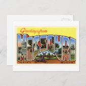 Carte Postale Salutations vintages du Missouri (Devant / Derrière)