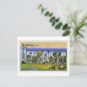 Carte Postale Salutations vintages du Nebraska (Debout devant)