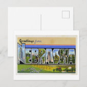 Carte Postale Salutations vintages du Nebraska (Devant / Derrière)
