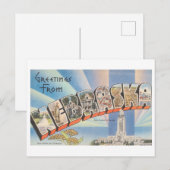 Carte Postale Salutations vintages du Nebraska (Devant / Derrière)
