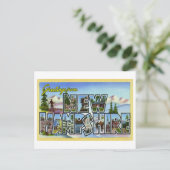 Carte Postale Salutations vintages du New Hampshire (Debout devant)