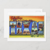 Carte Postale Salutations vintages du Texas (Devant / Derrière)