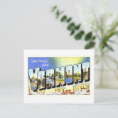 Carte Postale Salutations vintages du Vermont (Debout devant)