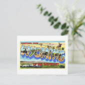 Carte Postale Salutations vintages du Wyoming (Debout devant)