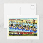 Carte Postale Salutations vintages du Wyoming (Devant / Derrière)