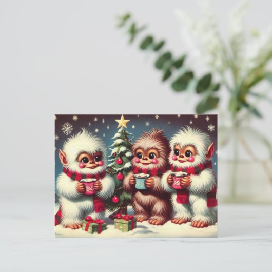 Carte Postale Salutations Yeti (Debout devant)