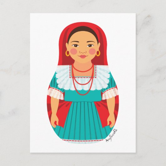 Carte postale Salvadorienne Matryoshka (Devant)