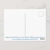 Carte Postale Salvator Mundi 1500 Leonardo da Vinci (Dos)