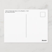 Carte Postale Salvator Mundi de Léonard de Vinci (Jésus-Christ) (Dos)