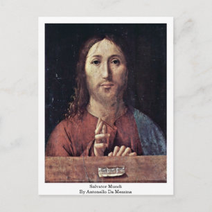 Carte Postale Salvator Mundi Par Antonello Da Messina