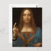 Carte Postale Salvator Mundi (par Léonard de Vinci) (Devant / Derrière)