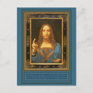 Carte Postale Salvator Mundi par Leonardo da Vinci vers 1500
