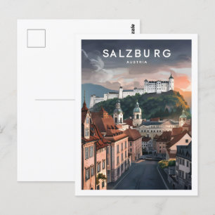 Carte Postale Salzbourg Autriche Lieu de voyage célèbre