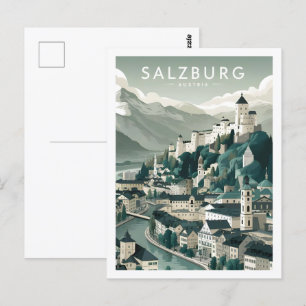 Carte Postale Salzbourg Autriche Lieu de voyage célèbre